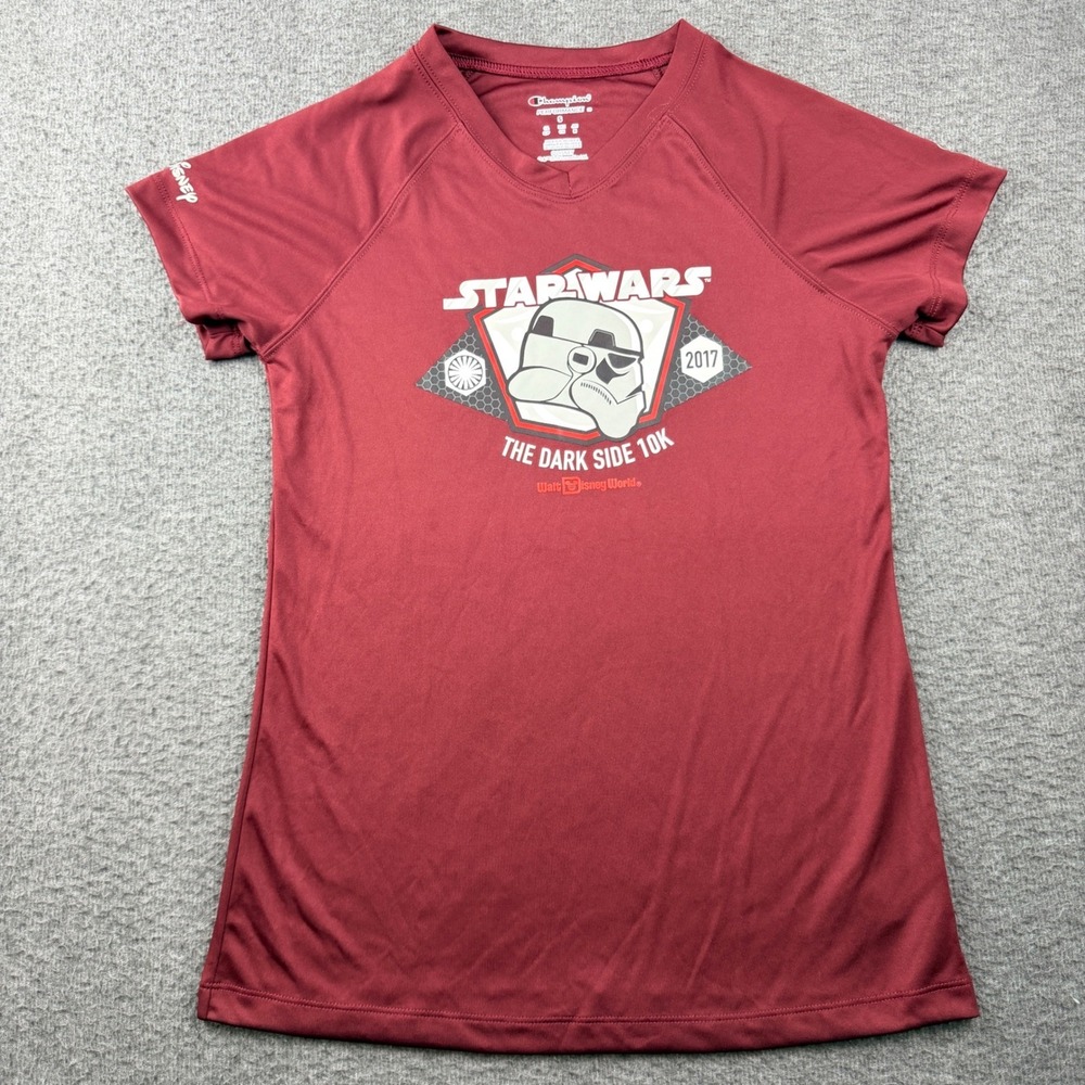 Champion Star Wars The Dark Side 10K‎ 2017 Walt Disney World Maroon Shirt Small